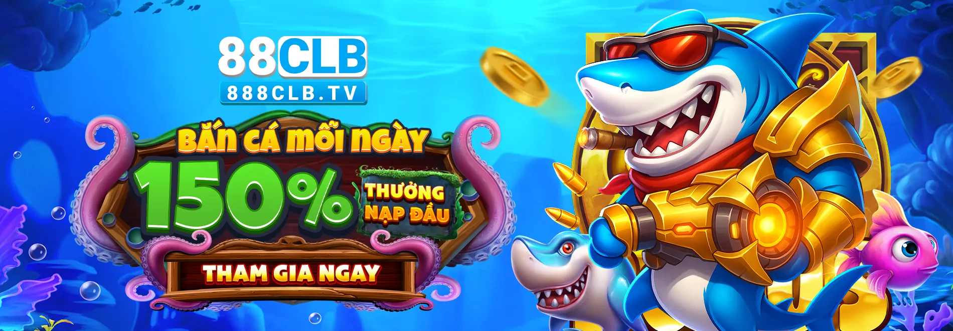 BANNER 888CLB.TV thưởng nạp đầu 150%